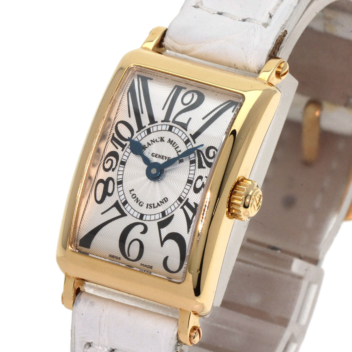 FRANCK MULLER Long Island Watches 802QZ K18 Yellow Gold/Leather Ladies