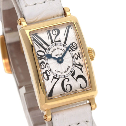 FRANCK MULLER Long Island Watches 802QZ K18 Yellow Gold/Leather Ladies