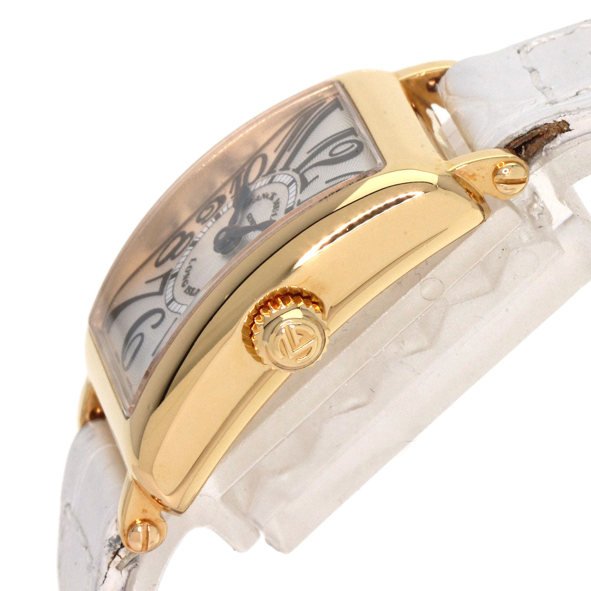 FRANCK MULLER Long Island Watches 802QZ K18 Yellow Gold/Leather Ladies