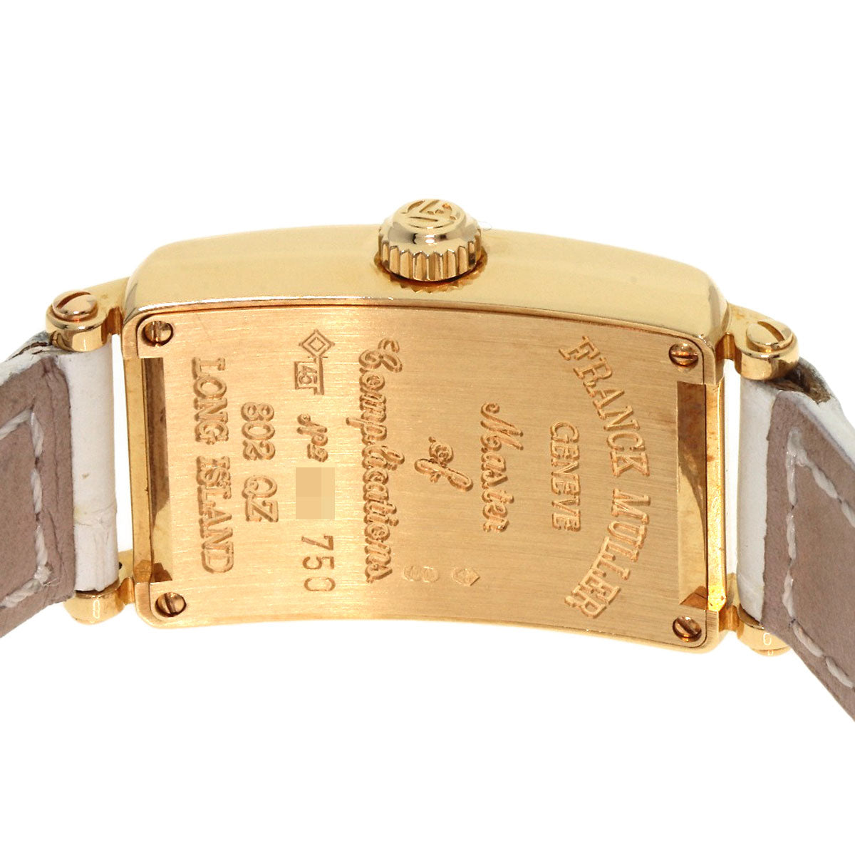 FRANCK MULLER Long Island Watches 802QZ K18 Yellow Gold/Leather Ladies