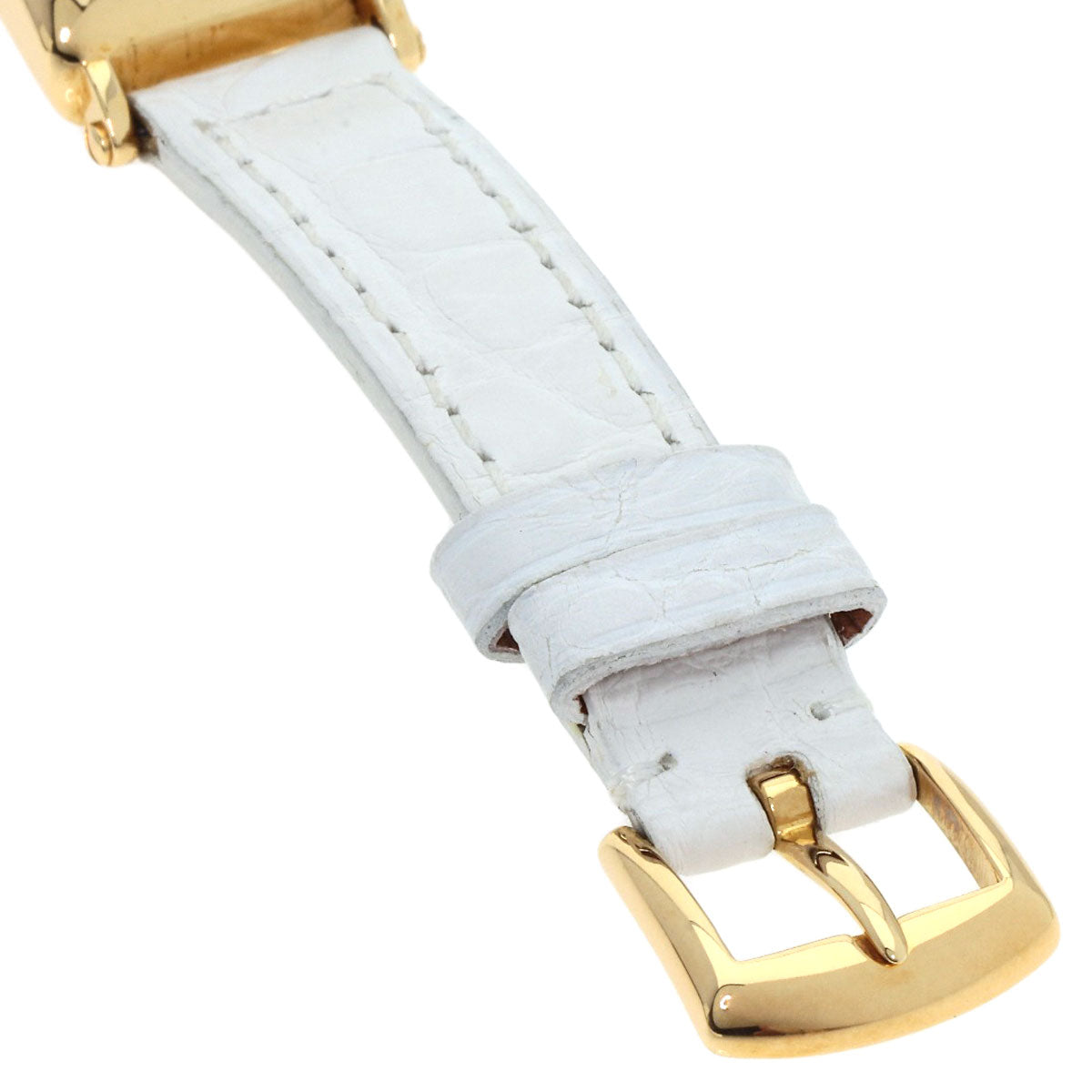 FRANCK MULLER Long Island Watches 802QZ K18 Yellow Gold/Leather Ladies