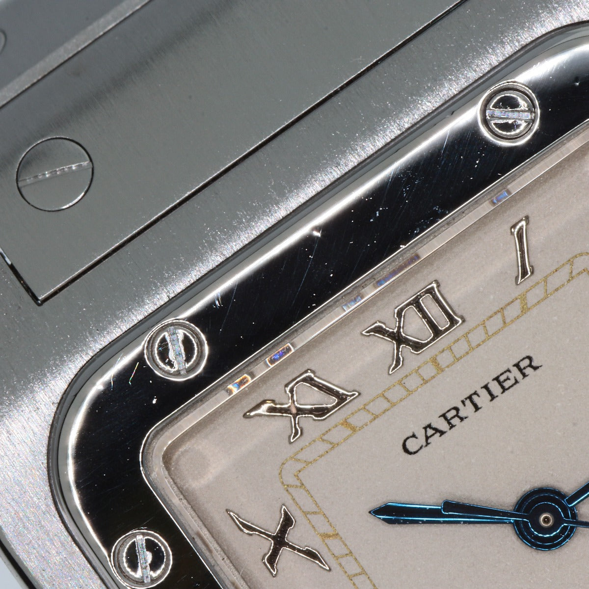 CARTIER Santos Galve LM old belt Watches W20018D6 Stainless Steel/Stainless Steel mens