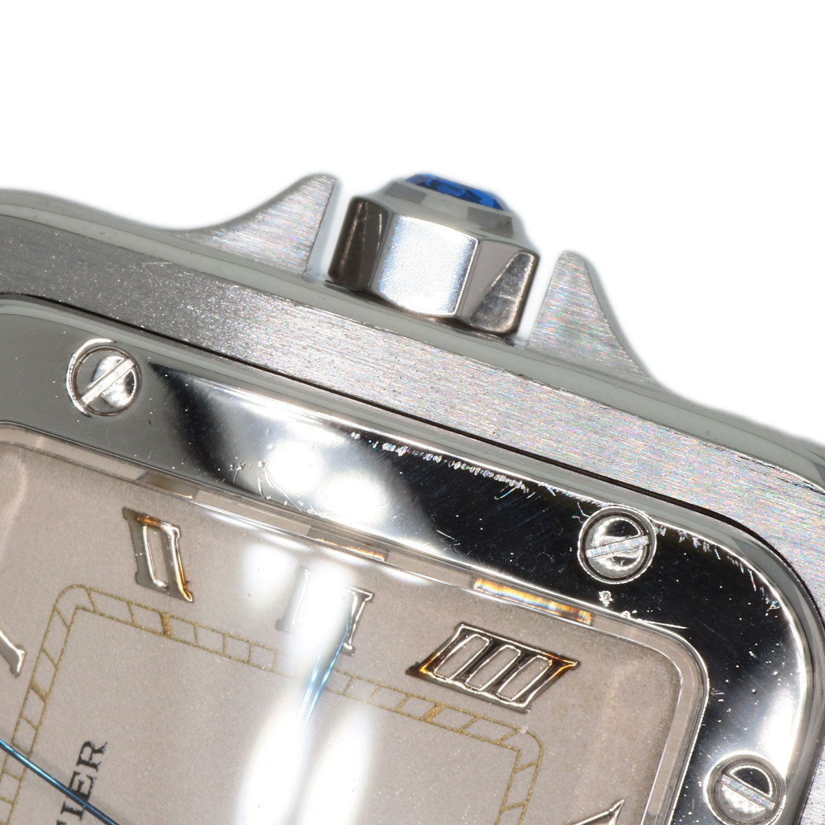 CARTIER Santos Galve LM old belt Watches W20018D6 Stainless Steel/Stainless Steel mens