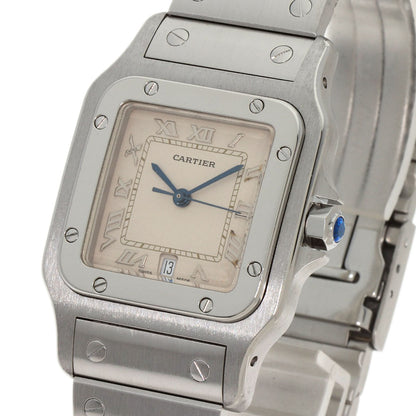 CARTIER Santos Galve LM old belt Watches W20018D6 Stainless Steel/Stainless Steel mens