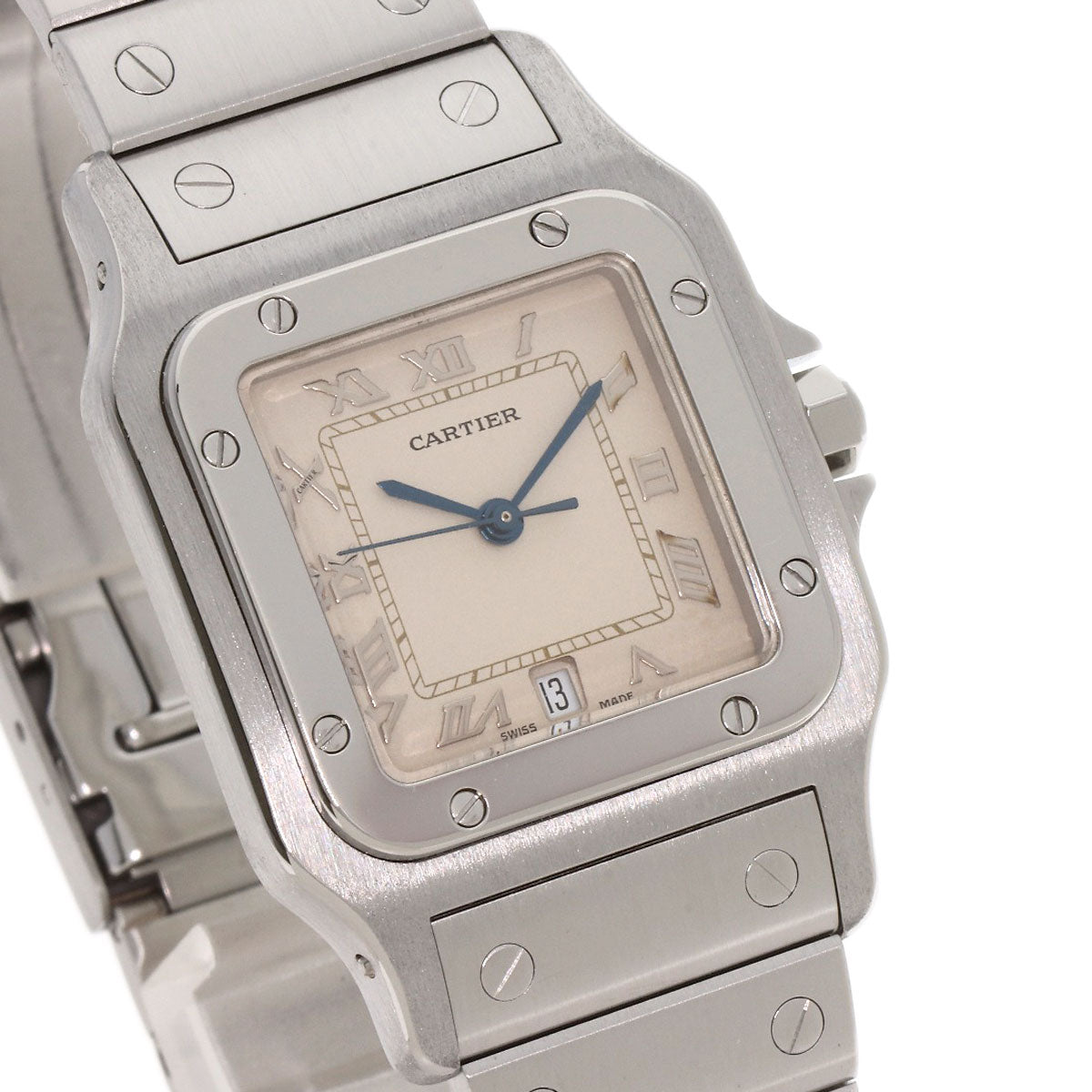 CARTIER Santos Galve LM old belt Watches W20018D6 Stainless Steel/Stainless Steel mens