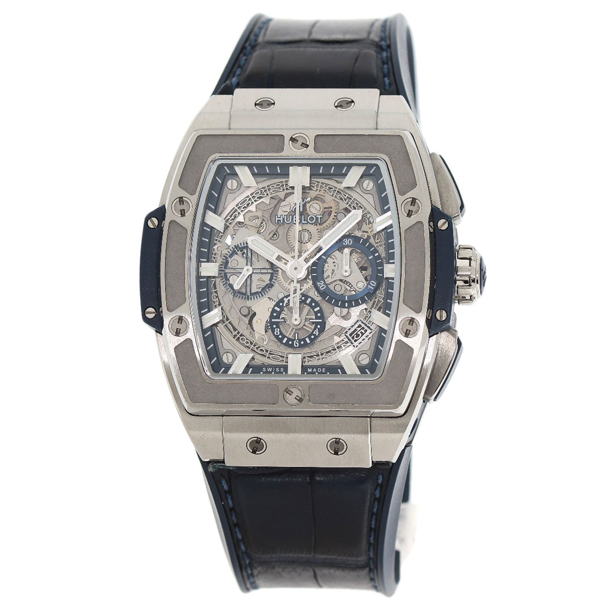 HUBLOT Spirit of Big Bang Watches 641.NX.7170.LR Stainless Steel/Leather x rubber mens
