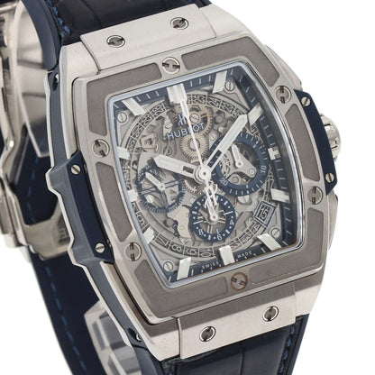 HUBLOT Spirit of Big Bang Watches 641.NX.7170.LR Stainless Steel/Leather x rubber mens