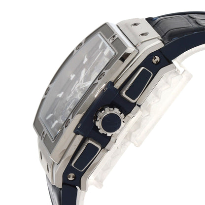 HUBLOT Spirit of Big Bang Watches 641.NX.7170.LR Stainless Steel/Leather x rubber mens