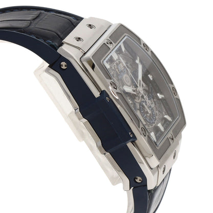 HUBLOT Spirit of Big Bang Watches 641.NX.7170.LR Stainless Steel/Leather x rubber mens