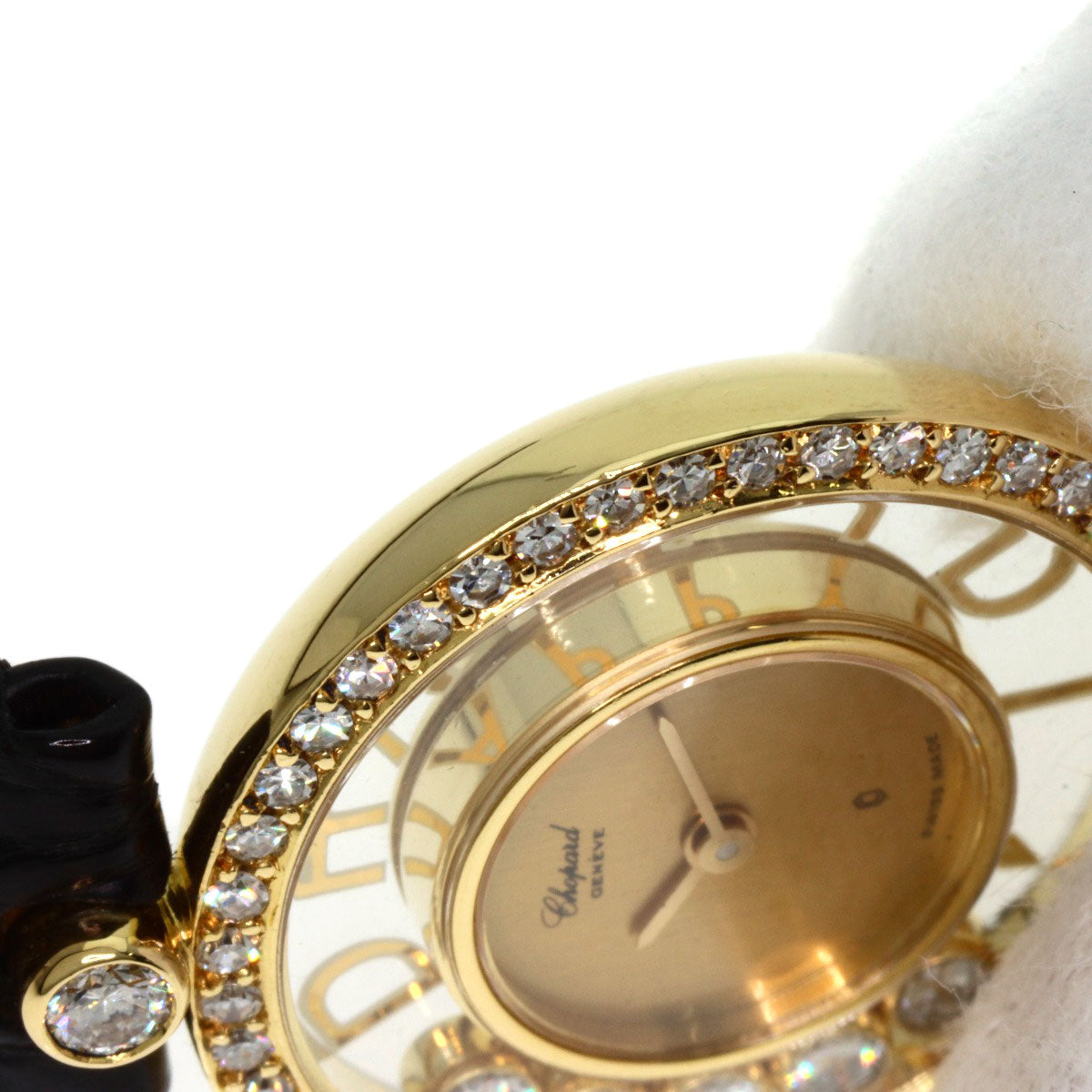Chopard Happy diamond Watches 20/3926/12 K18 Yellow Gold/Leather Ladies
