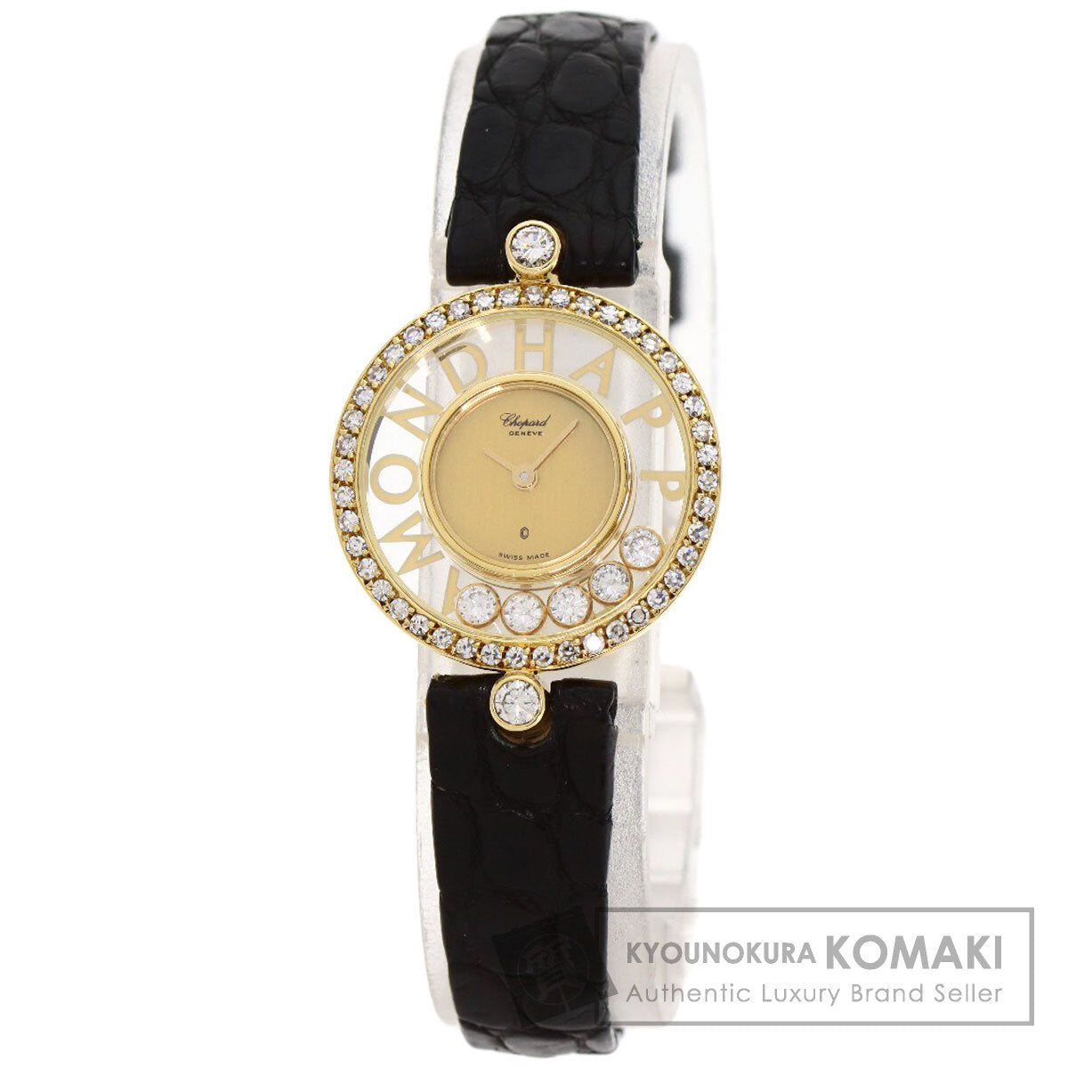 Chopard Happy diamond Watches 20/3926/12 K18 Yellow Gold/Leather Ladies