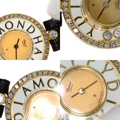 Chopard Happy diamond Watches 20/3926/12 K18 Yellow Gold/Leather Ladies