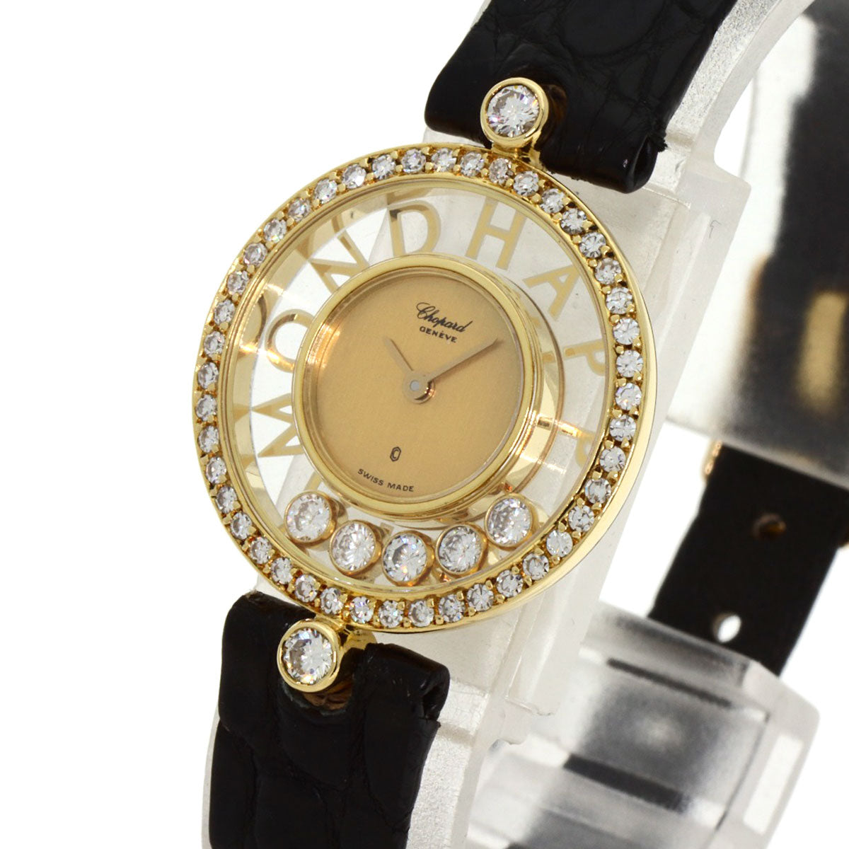 Chopard Happy diamond Watches 20/3926/12 K18 Yellow Gold/Leather Ladies