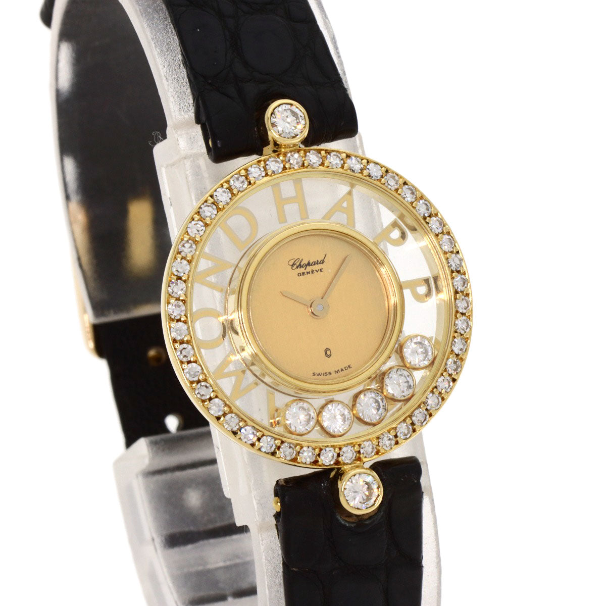 Chopard Happy diamond Watches 20/3926/12 K18 Yellow Gold/Leather Ladies