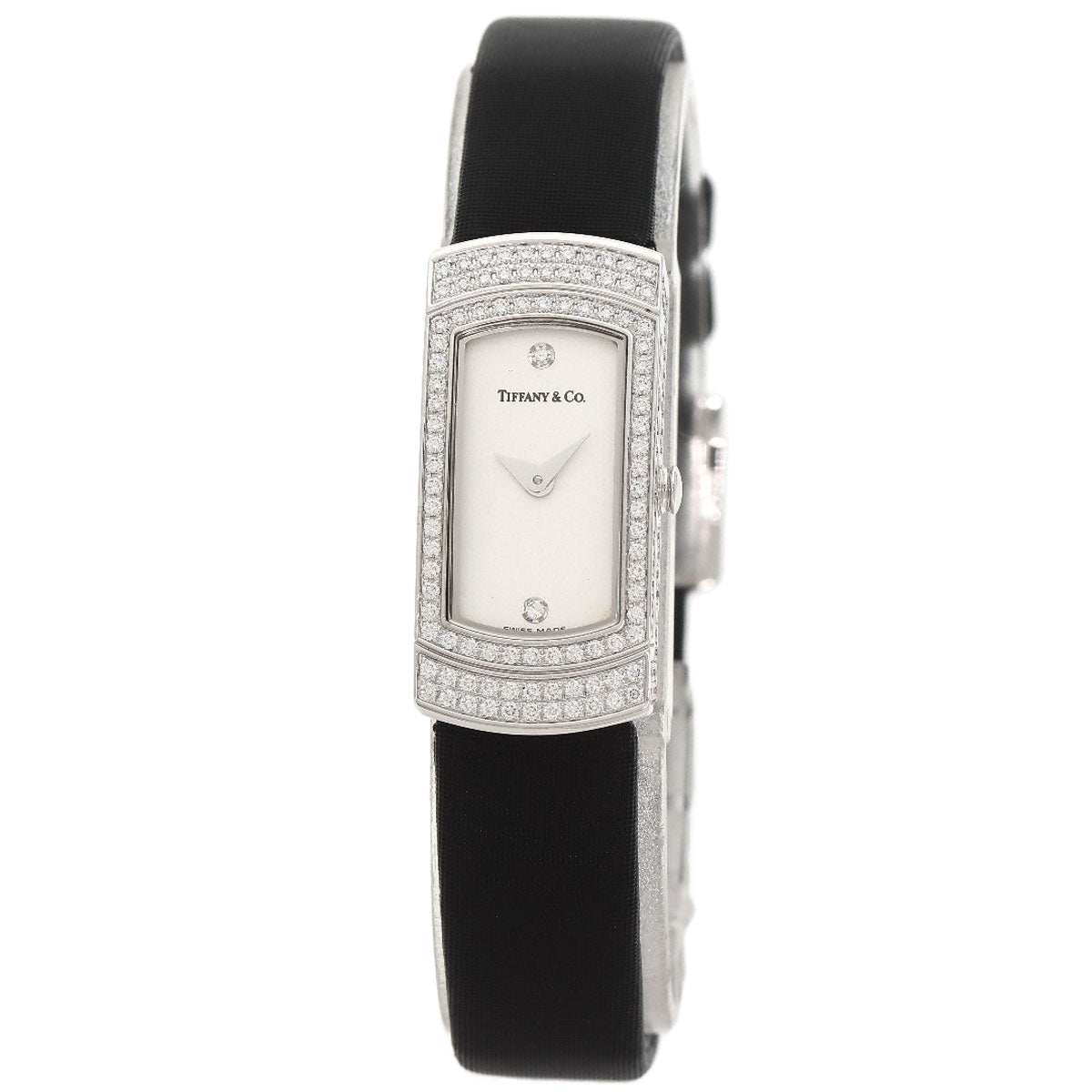 TIFFANY&Co. Cocktail Watch Full Diamond Watches  K18 White Gold/Leather Ladies