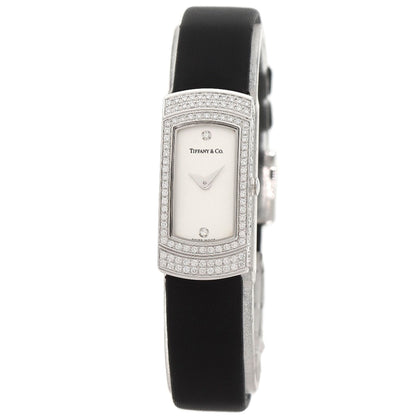 TIFFANY&Co. Cocktail Watch Full Diamond Watches  K18 White Gold/Leather Ladies