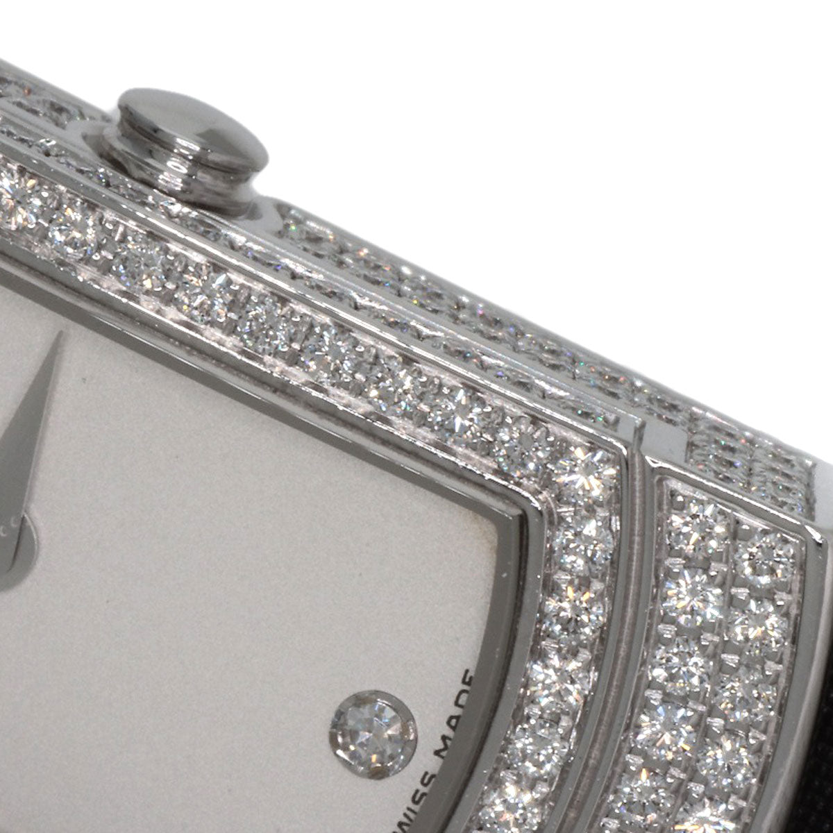 TIFFANY&Co. Cocktail Watch Full Diamond Watches  K18 White Gold/Leather Ladies