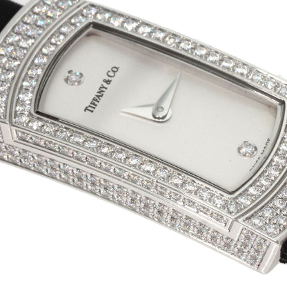 TIFFANY&Co. Cocktail Watch Full Diamond Watches  K18 White Gold/Leather Ladies