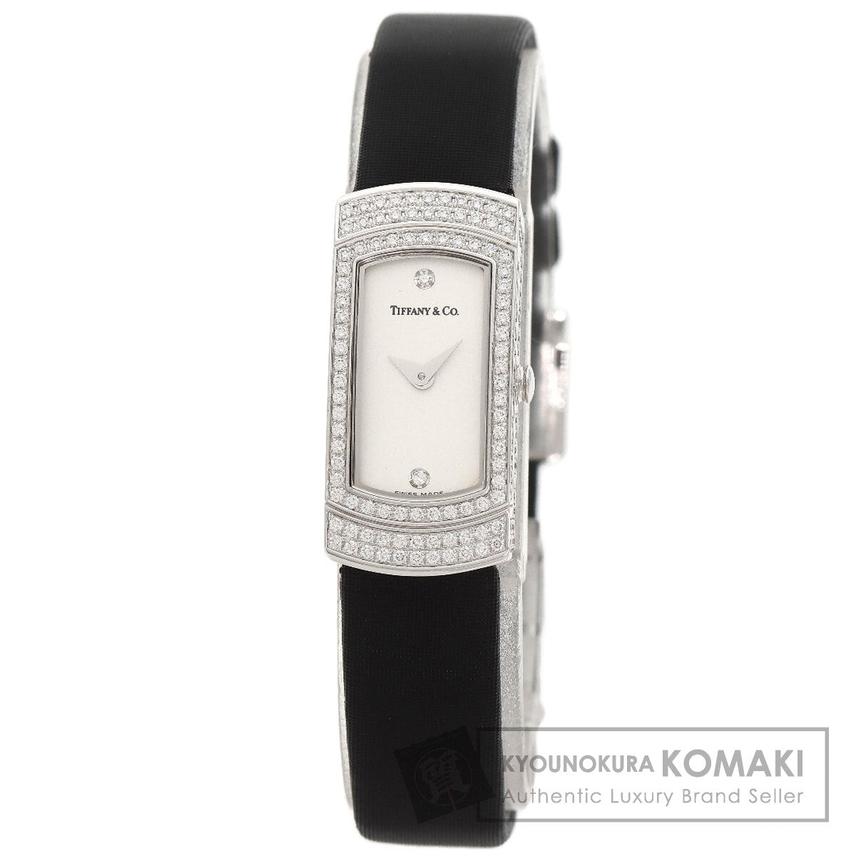 TIFFANY&Co. Cocktail Watch Full Diamond Watches  K18 White Gold/Leather Ladies