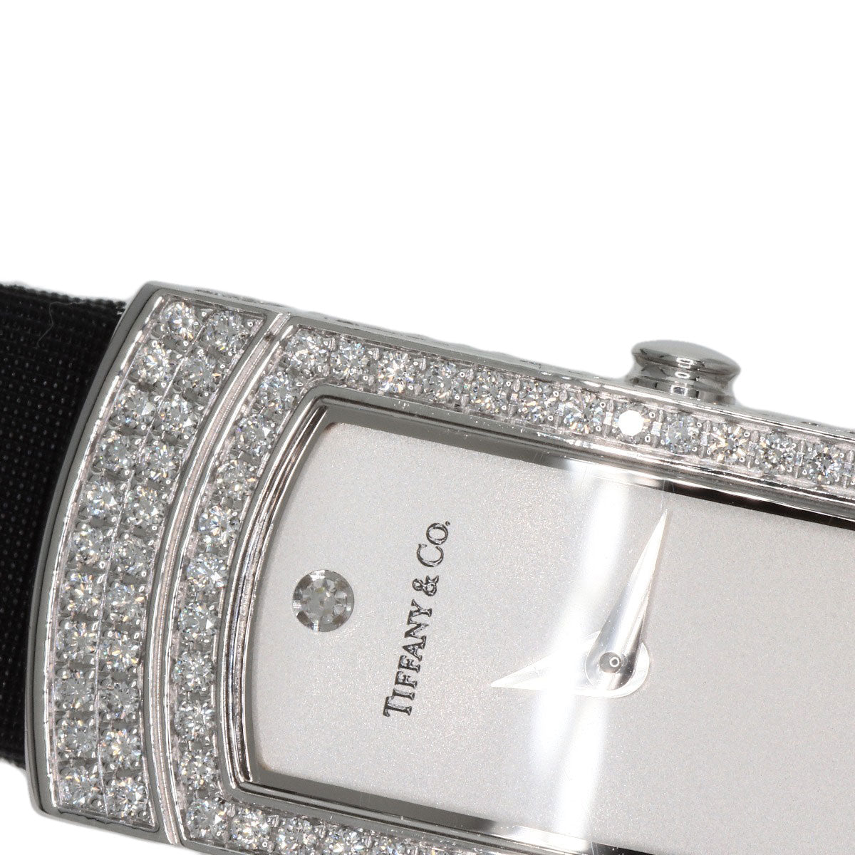 TIFFANY&Co. Cocktail Watch Full Diamond Watches  K18 White Gold/Leather Ladies