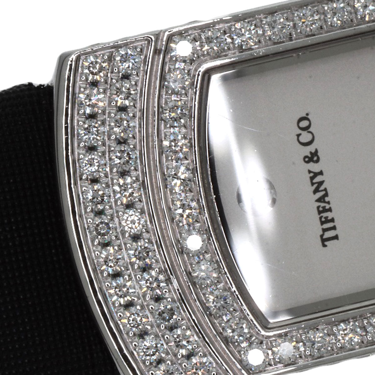 TIFFANY&Co. Cocktail Watch Full Diamond Watches  K18 White Gold/Leather Ladies