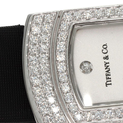 TIFFANY&Co. Cocktail Watch Full Diamond Watches  K18 White Gold/Leather Ladies