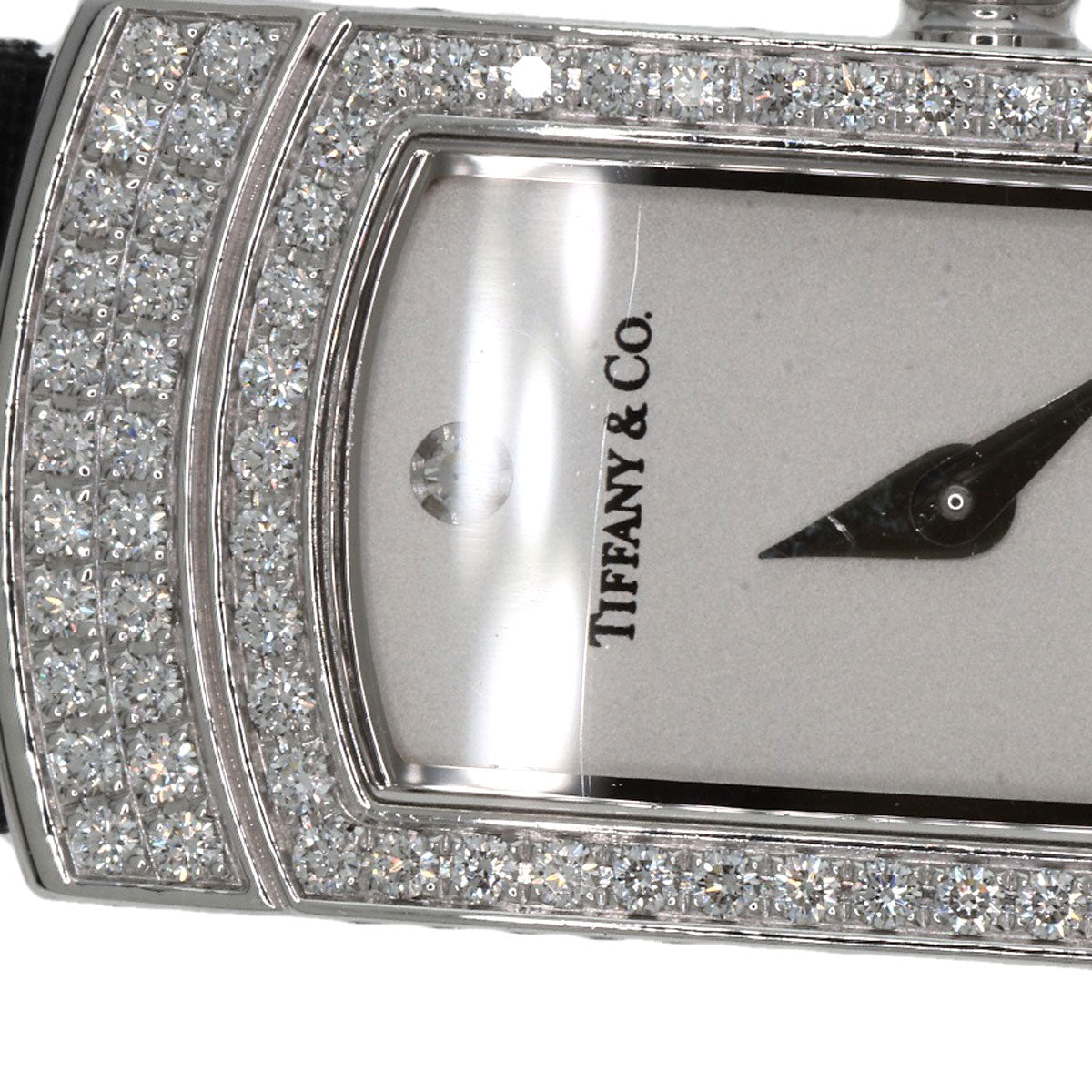TIFFANY&Co. Cocktail Watch Full Diamond Watches  K18 White Gold/Leather Ladies