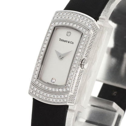 TIFFANY&Co. Cocktail Watch Full Diamond Watches  K18 White Gold/Leather Ladies