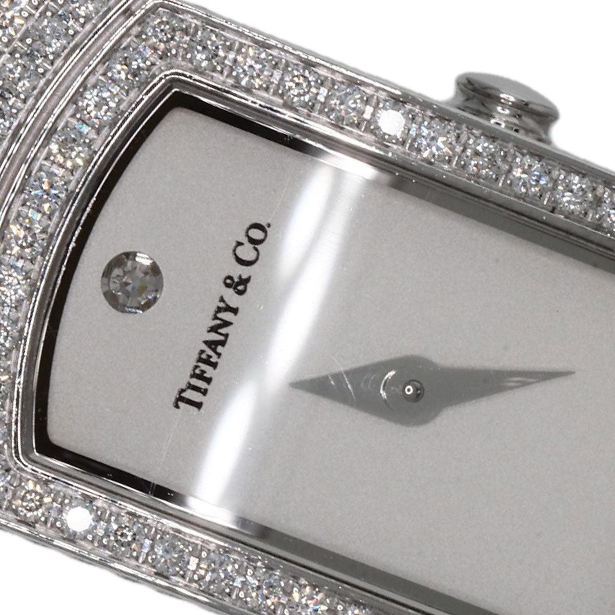 TIFFANY&Co. Cocktail Watch Full Diamond Watches  K18 White Gold/Leather Ladies