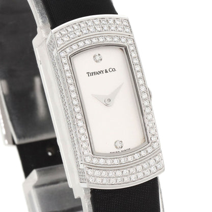 TIFFANY&Co. Cocktail Watch Full Diamond Watches  K18 White Gold/Leather Ladies