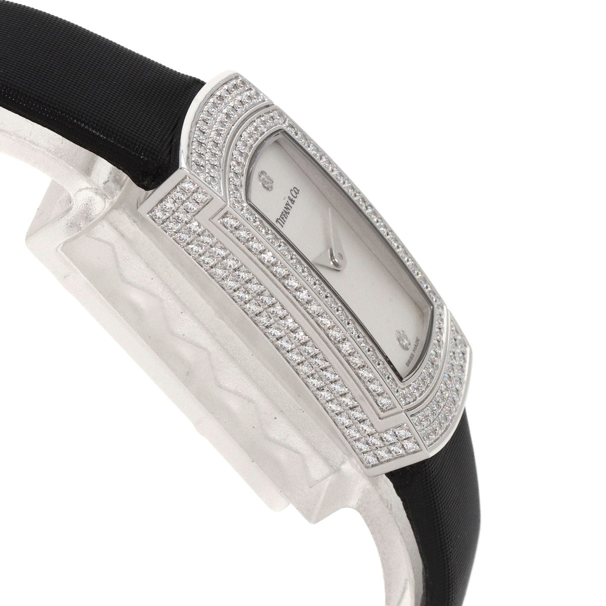TIFFANY&Co. Cocktail Watch Full Diamond Watches  K18 White Gold/Leather Ladies