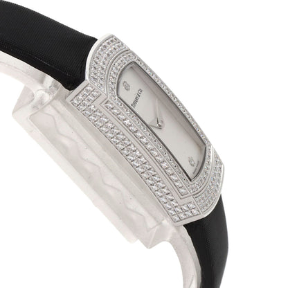 TIFFANY&Co. Cocktail Watch Full Diamond Watches  K18 White Gold/Leather Ladies