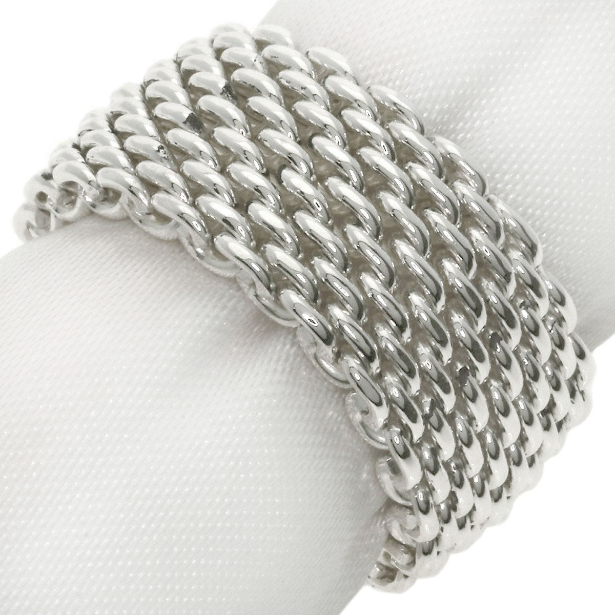 TIFFANY&Co.   Somerset mesh Ring  Silver Ladies [Used]