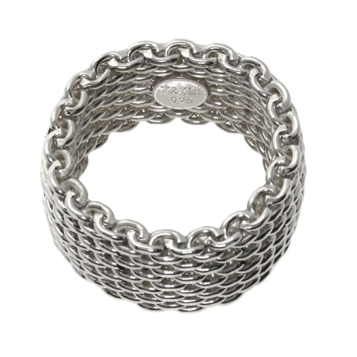 TIFFANY&Co.   Somerset mesh Ring  Silver Ladies [Used]