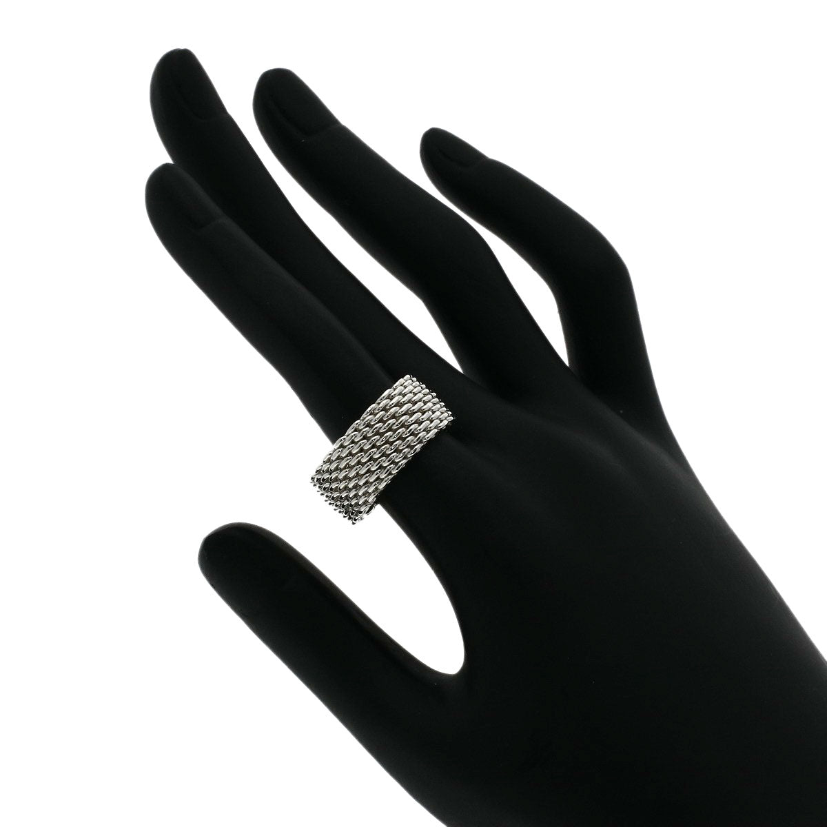 TIFFANY&Co.   Somerset mesh Ring  Silver Ladies [Used]