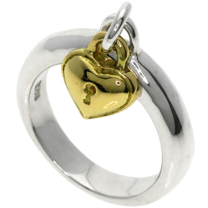 TIFFANY&Co. Heart Rock Charm Ring Silver 18K Yellow GoldLadies [Used]