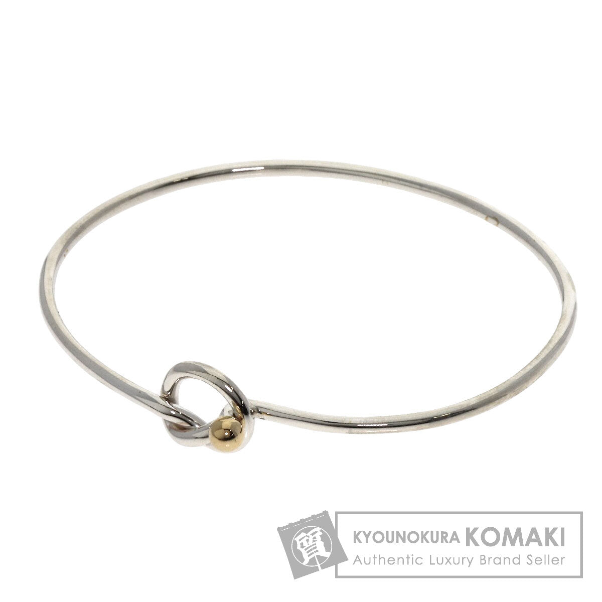 TIFFANY&Co. Love knot bangle Bracelet Silver 18K Yellow GoldLadies [Used]