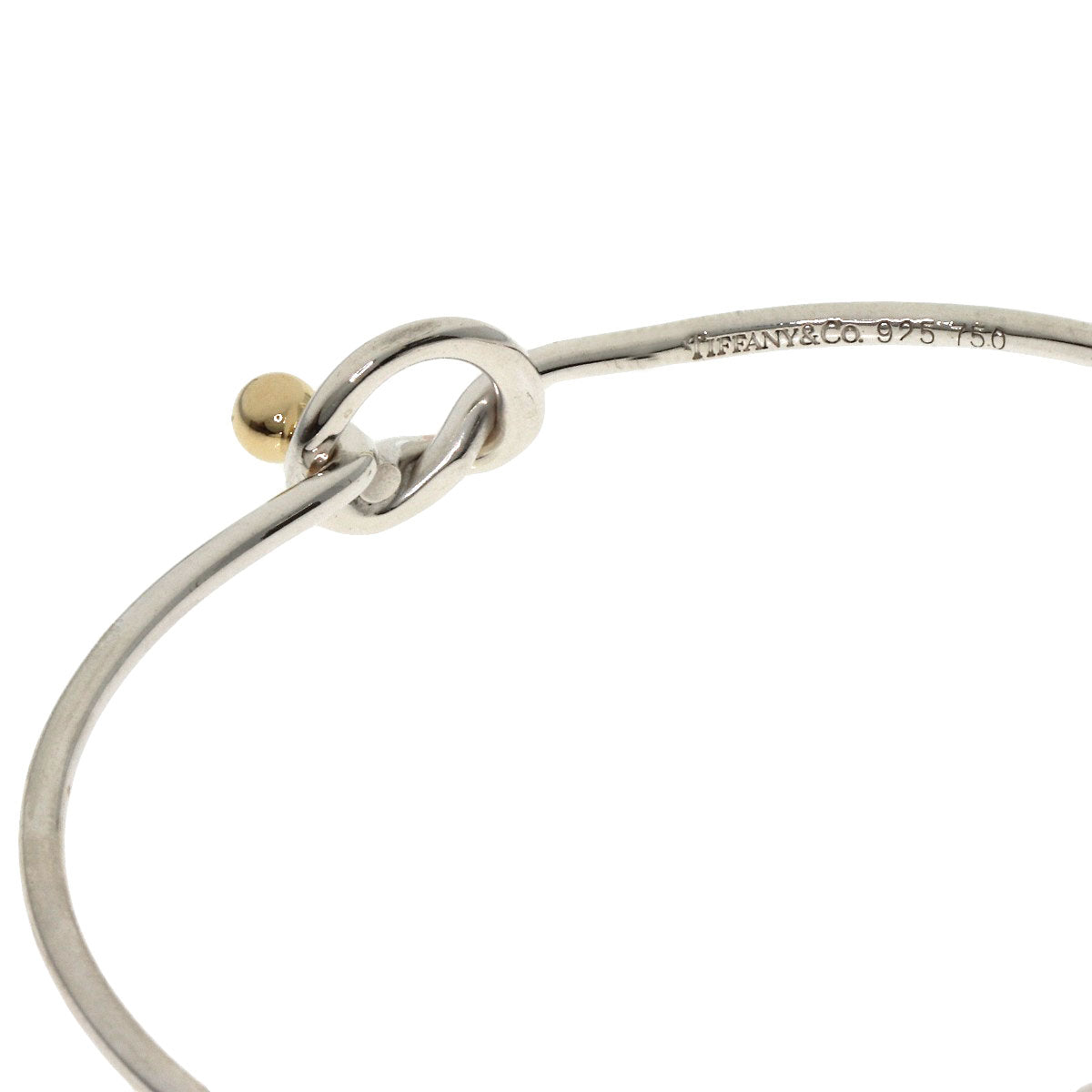 TIFFANY&Co. Love knot bangle Bracelet Silver 18K Yellow GoldLadies [Used]