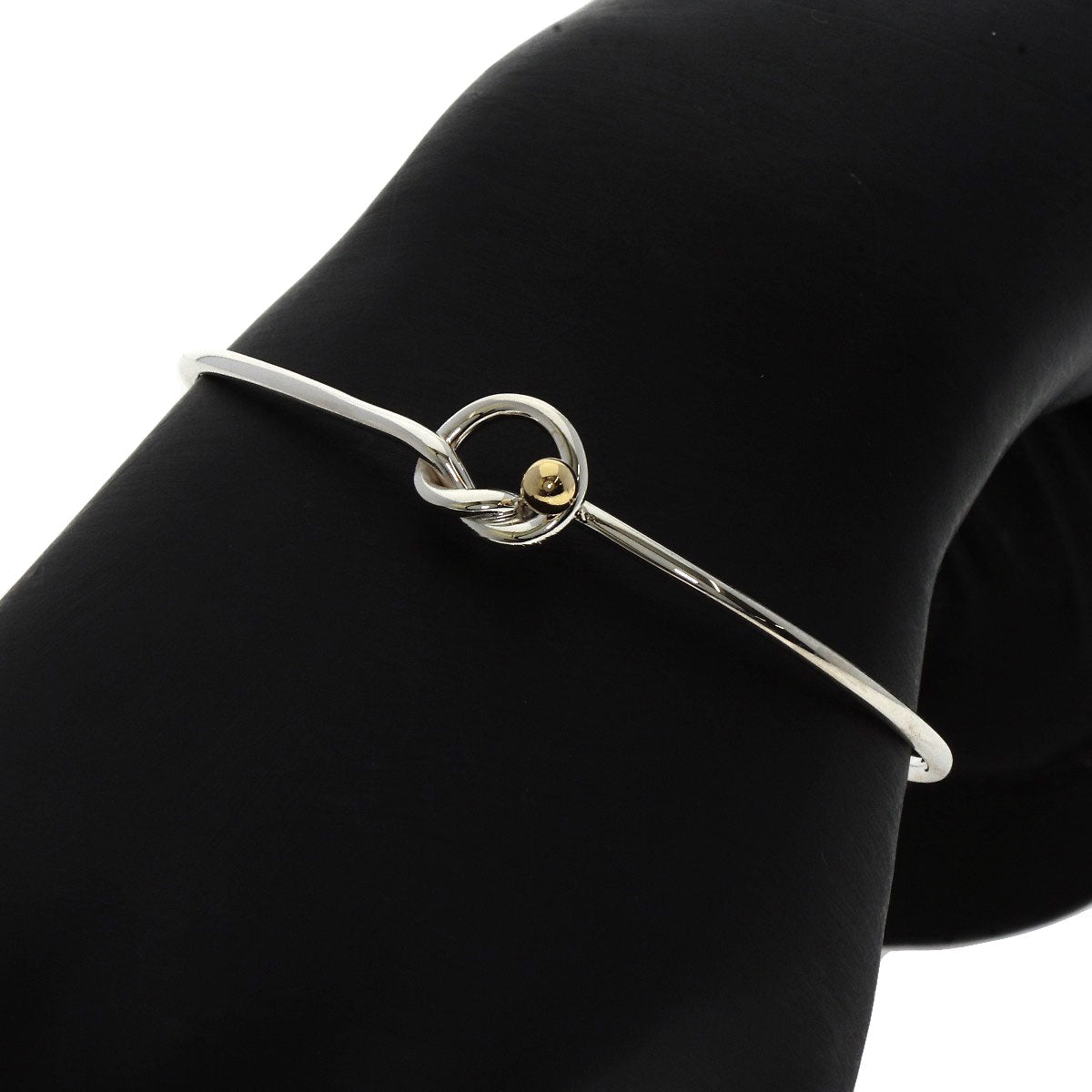 TIFFANY&Co. Love knot bangle Bracelet Silver 18K Yellow GoldLadies [Used]