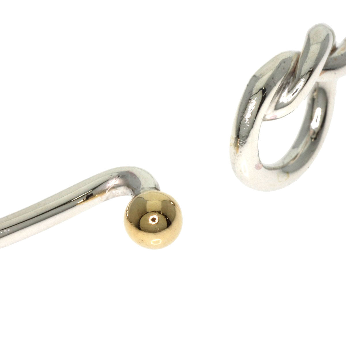 TIFFANY&Co. Love knot bangle Bracelet Silver 18K Yellow GoldLadies [Used]