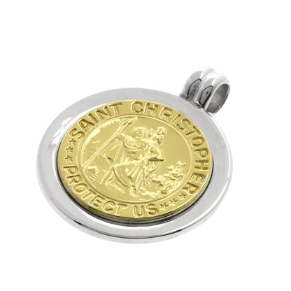 TIFFANY&Co.   Saint Christopher Coin Pendant top  Silver 18K Yellow GoldLadies [Used]