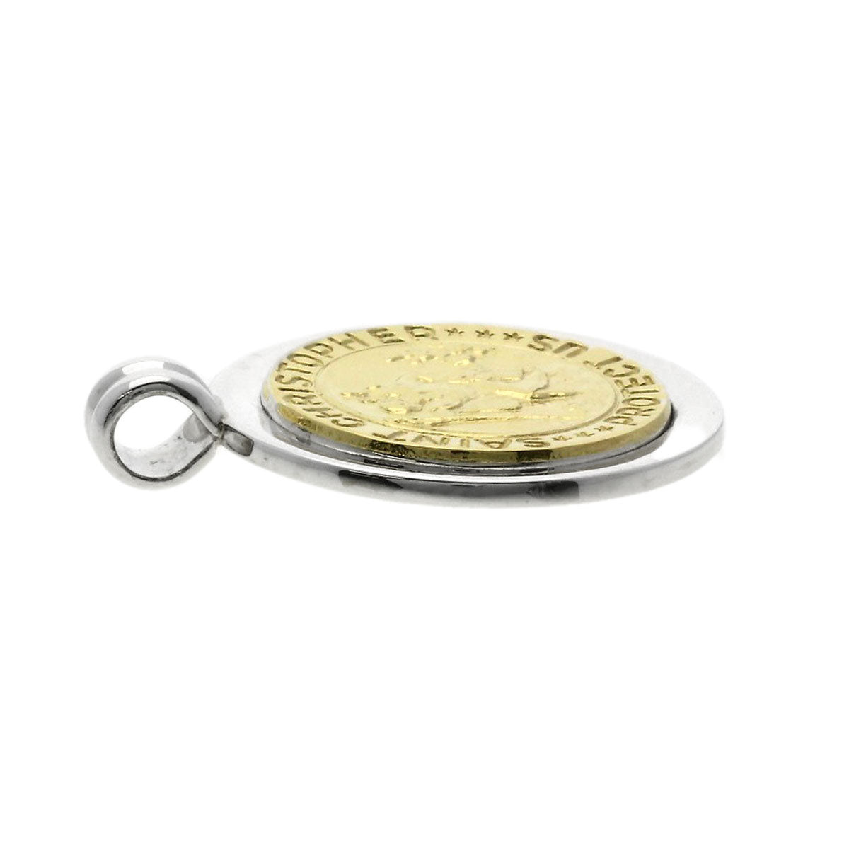 TIFFANY&Co.   Saint Christopher Coin Pendant top  Silver 18K Yellow GoldLadies [Used]