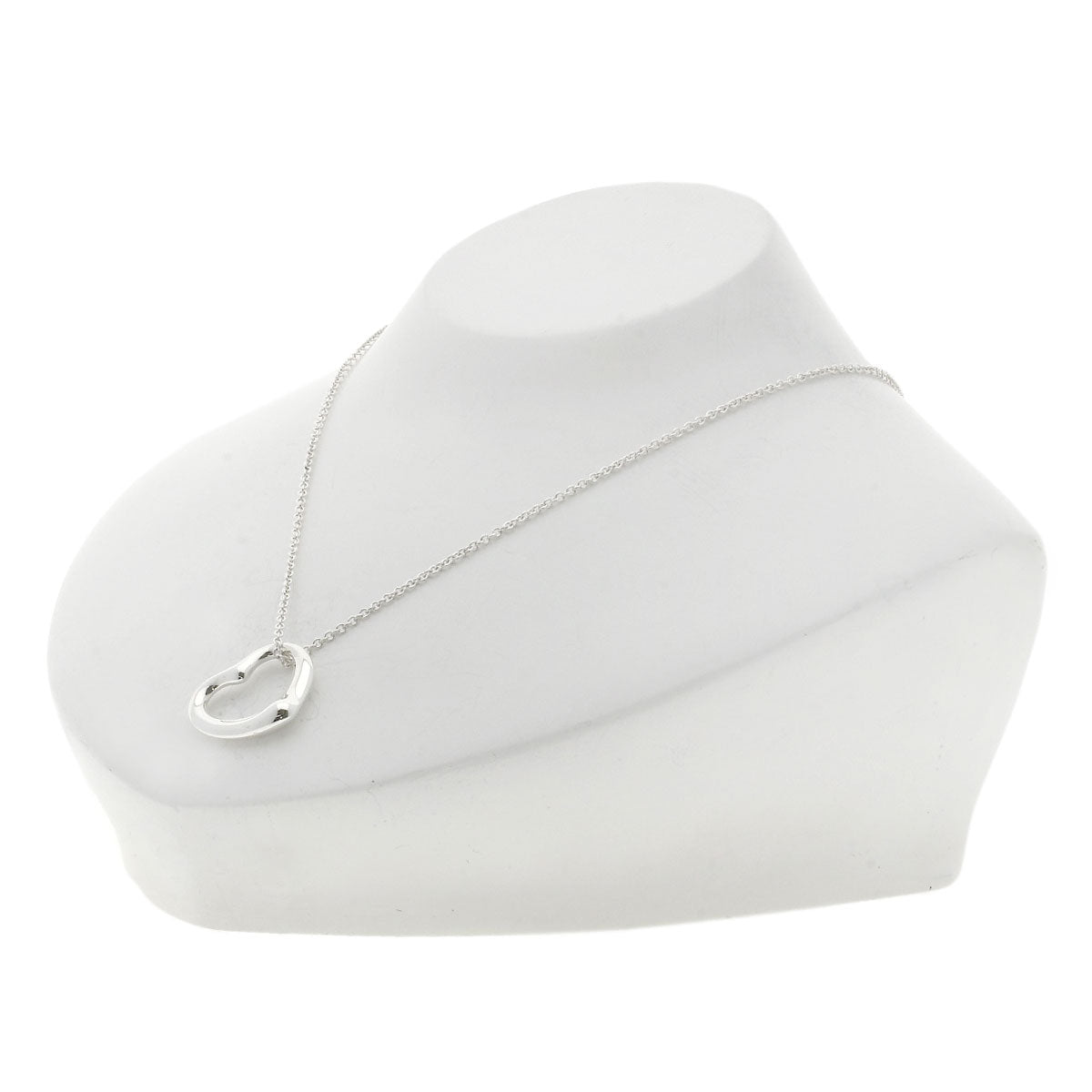 TIFFANY&Co. Open heart Necklace Silver Ladies [Used]