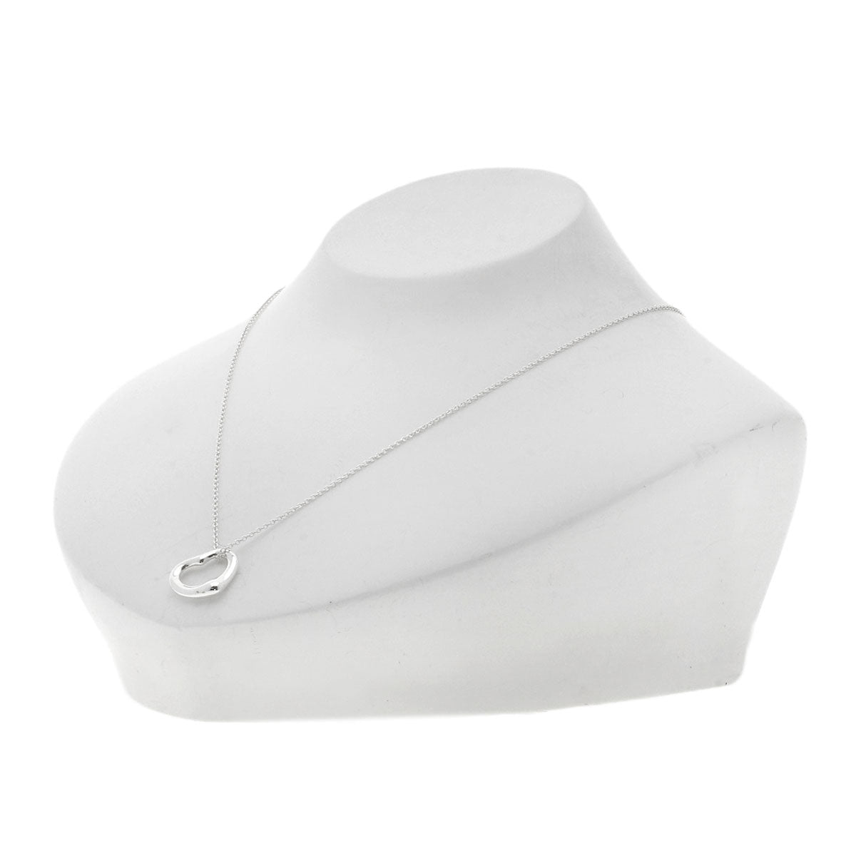 TIFFANY&Co. Open heart Necklace Silver Ladies [Used]