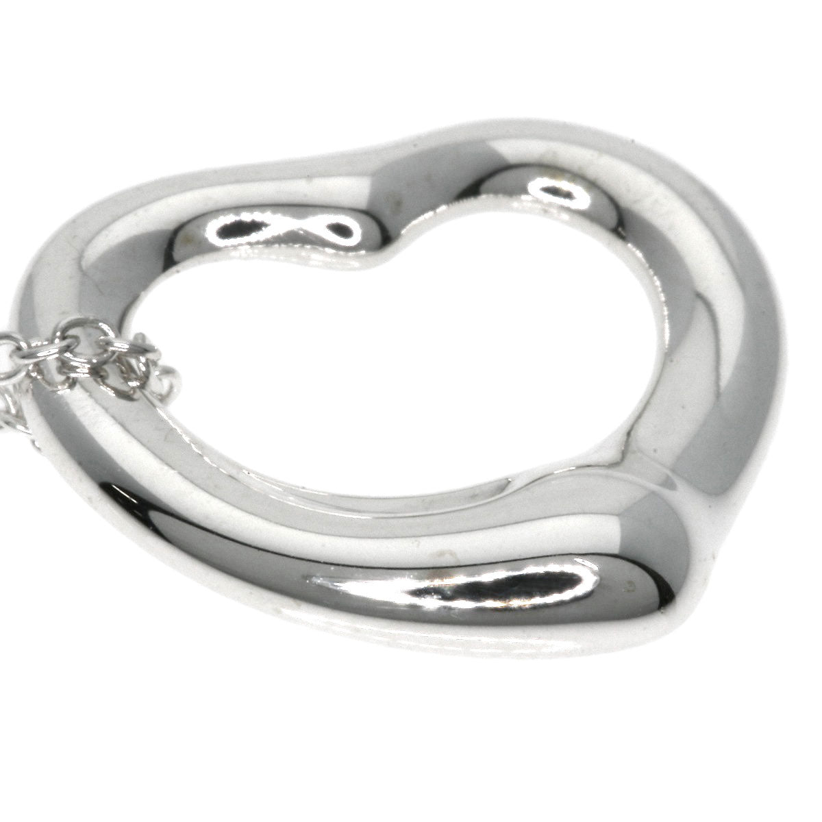 TIFFANY&Co. Open heart Necklace Silver Ladies [Used]