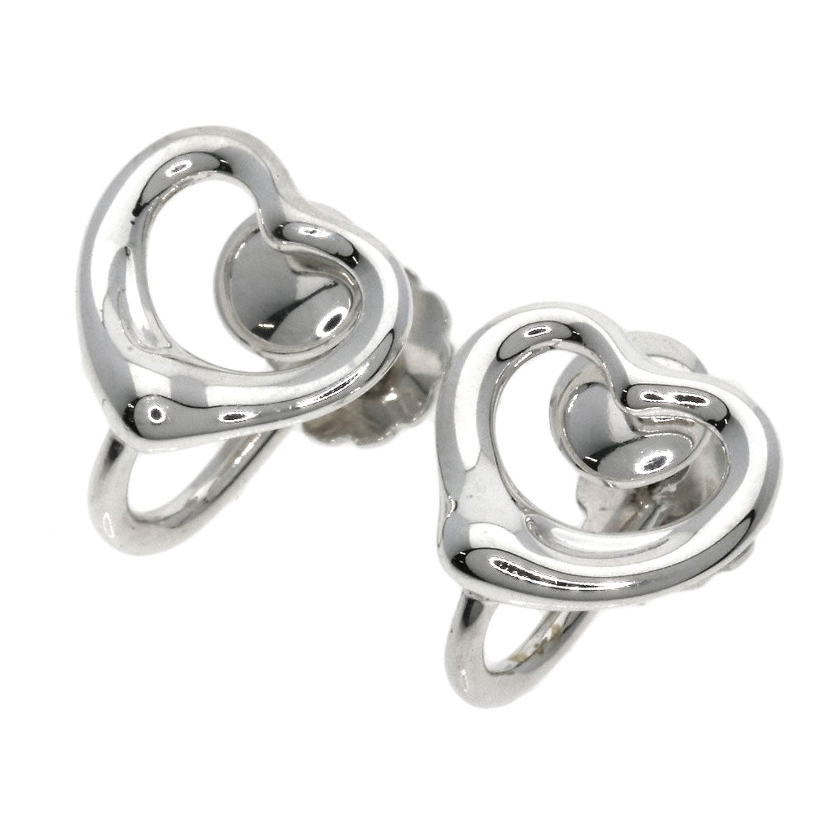 TIFFANY&Co.   Open heart Earring  Silver Ladies [Used]