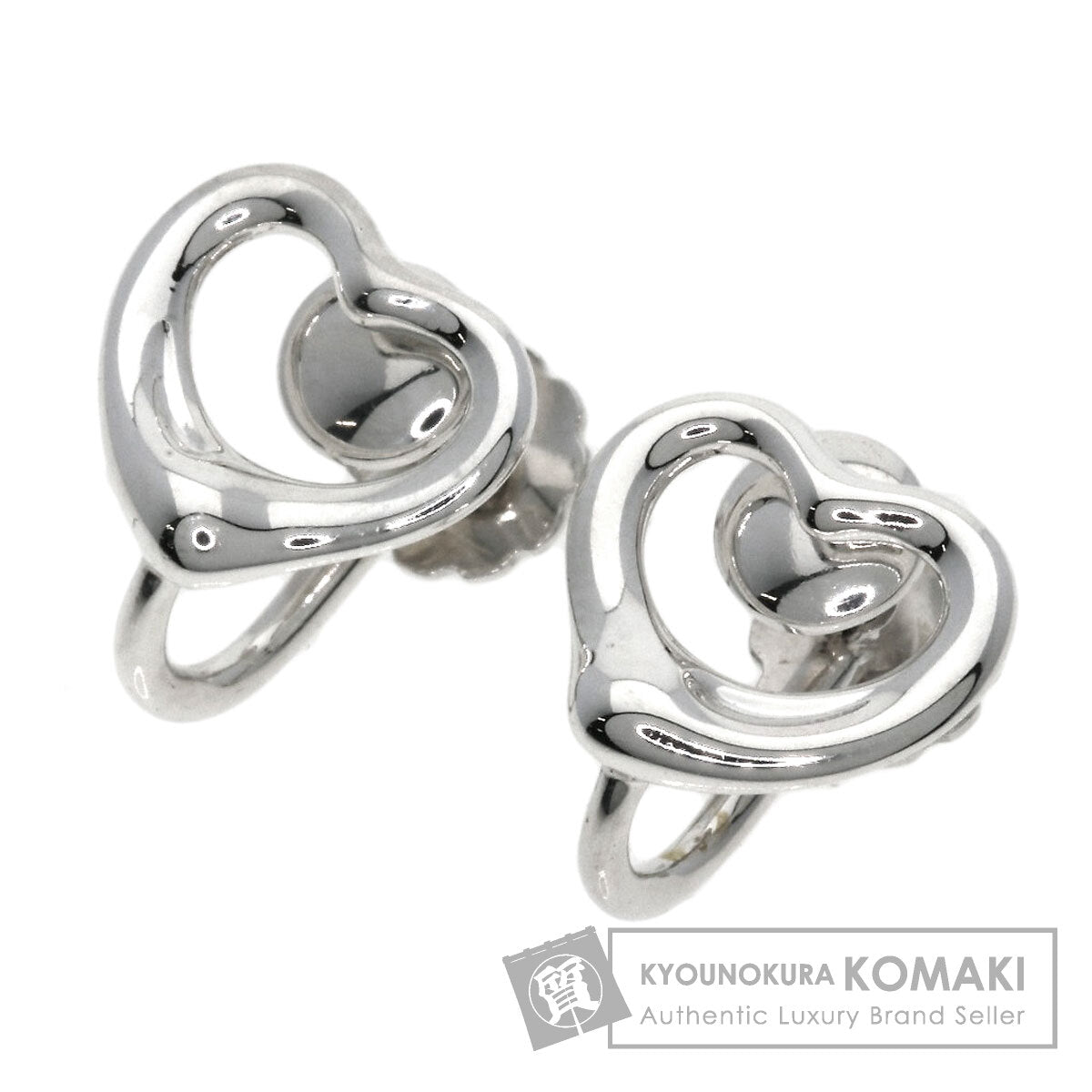 TIFFANY&Co.   Open heart Earring  Silver Ladies [Used]
