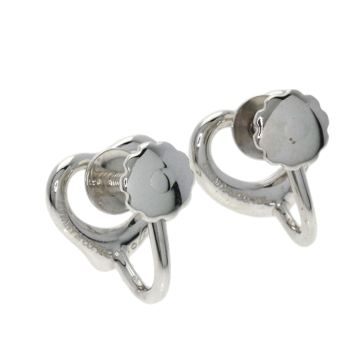 TIFFANY&Co.   Open heart Earring  Silver Ladies [Used]