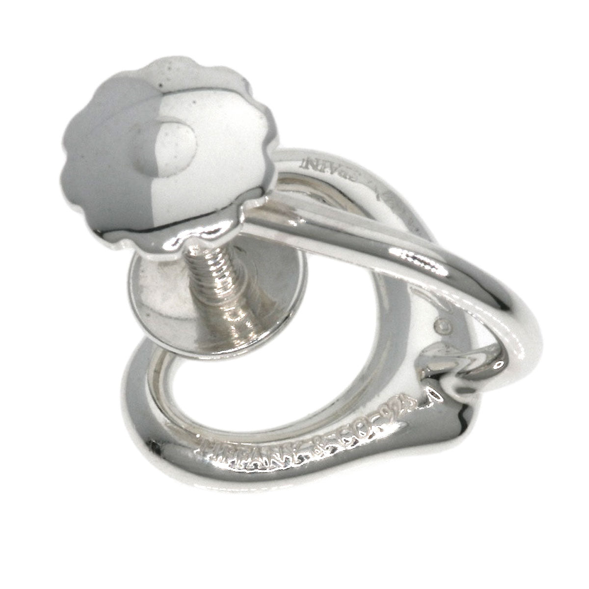 TIFFANY&Co.   Open heart Earring  Silver Ladies [Used]
