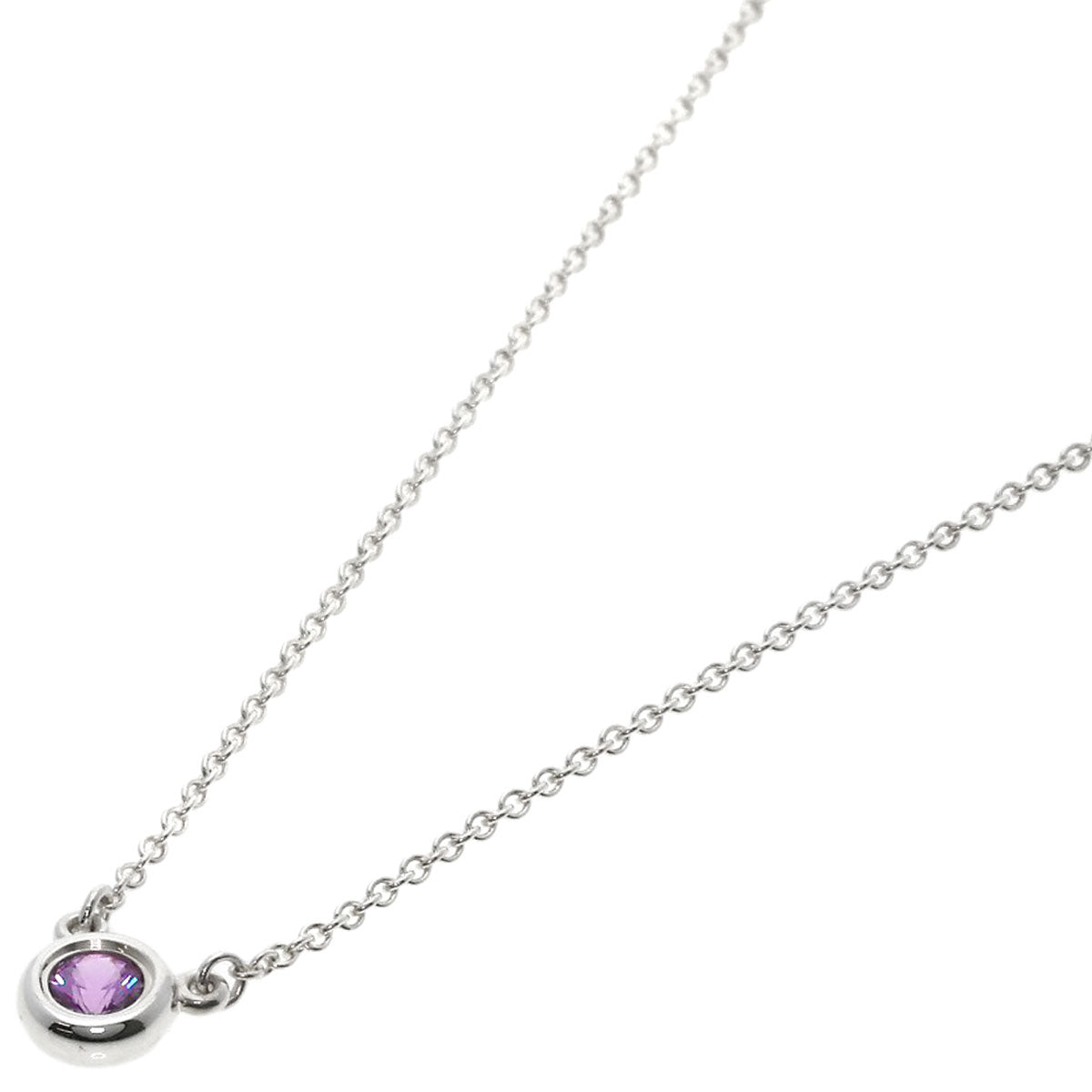 TIFFANY&Co.   By The Yard Pink Sapphire Necklace  Silver Ladies [Used]